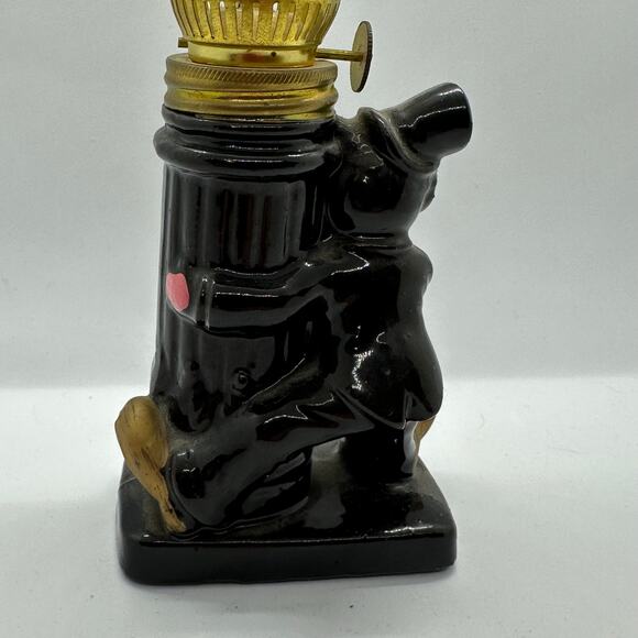 Vintage 1960's Hobo Bar Figurine 7.5" Tall Man Cave Decor Oil Lamp‎ Post Ceramic - Picture 9 of 13